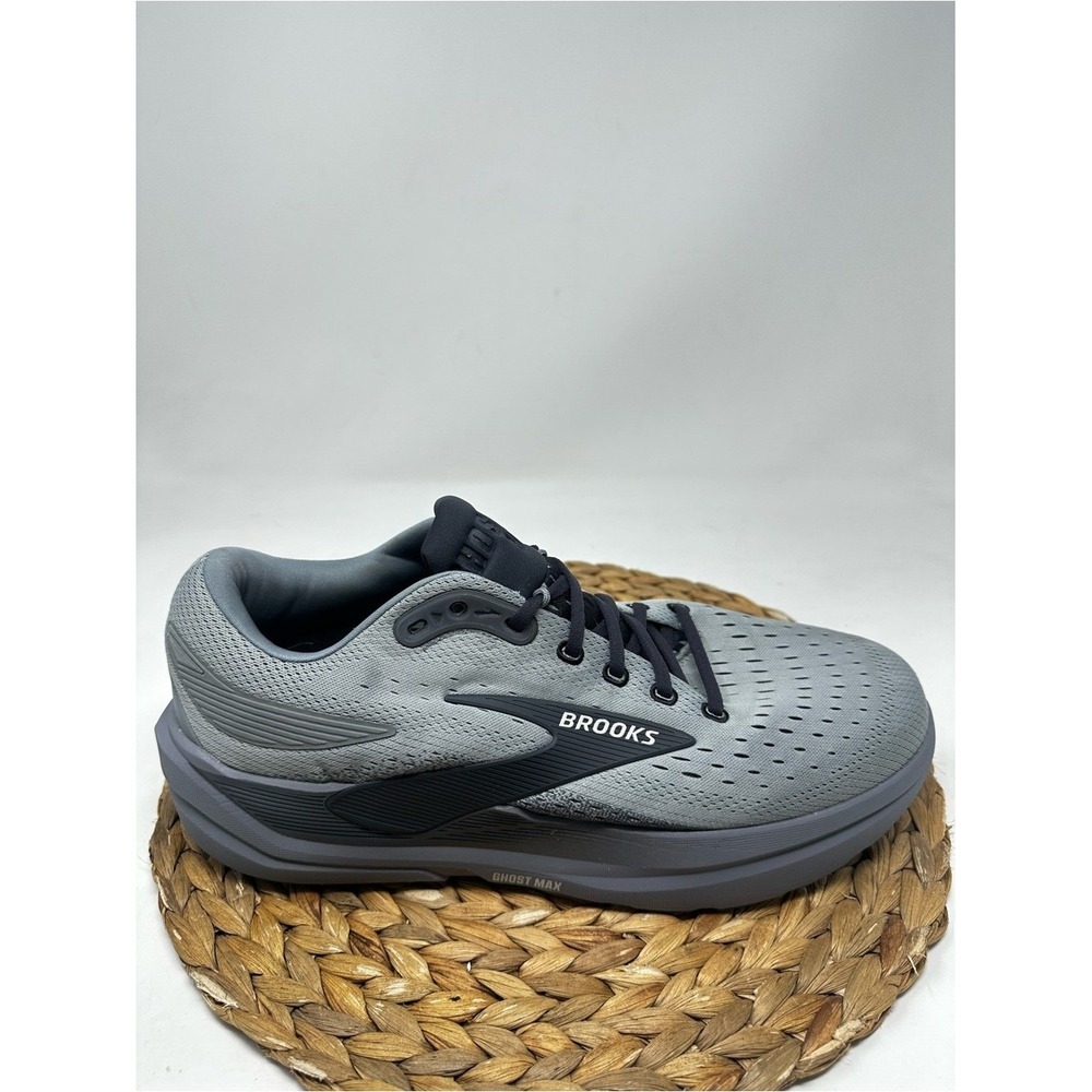 BROOKS Ghost Max 3 Running Shoes Primer Grey Ebony Size 12 WIDE Men's